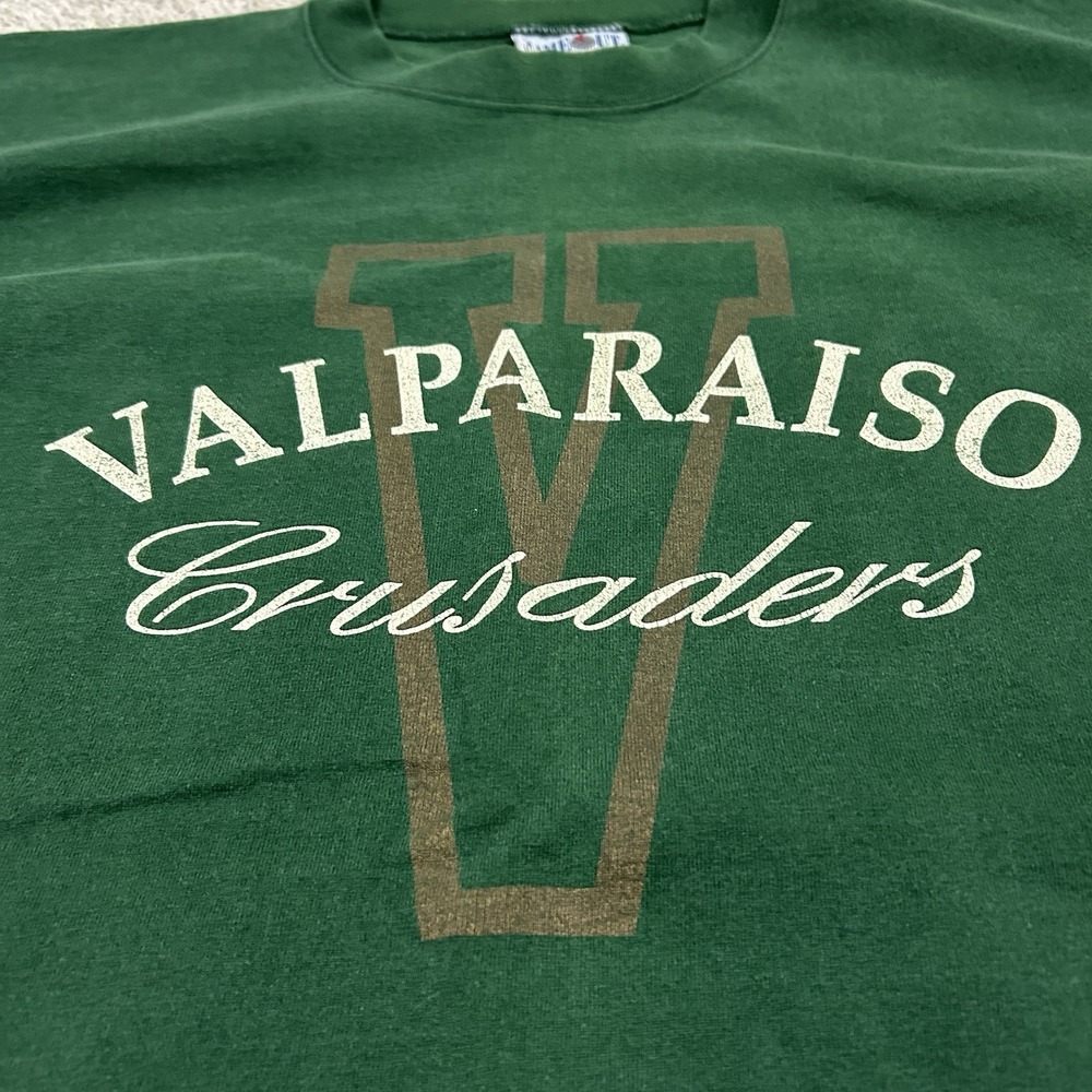 Vintage Valparaiso Crusaders T-Shirt Mens XL Timeout Heavyweight Made in USA - Picture 6 of 8